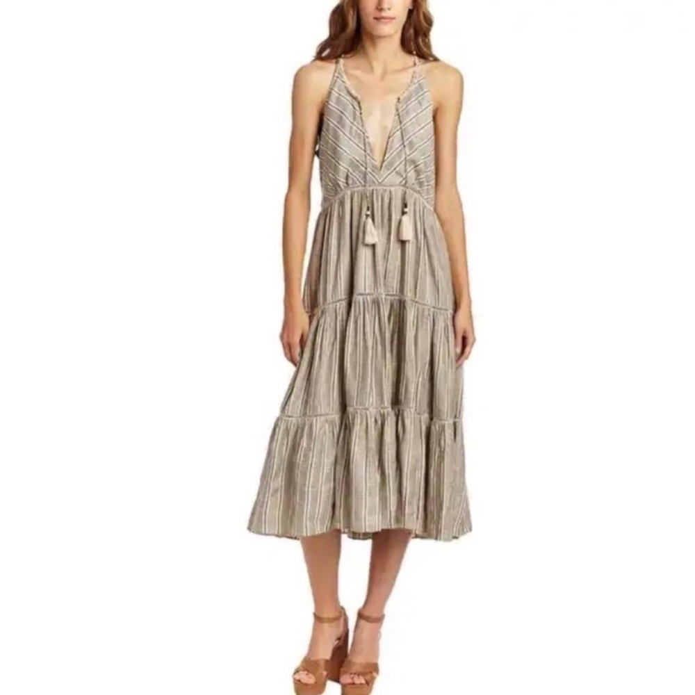 Love The Label Coba Stripe Sleeveless Midi Dress Size Large